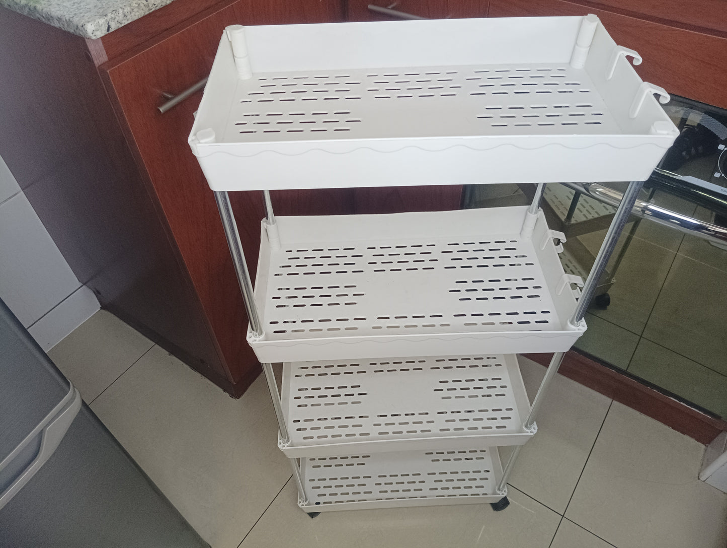 Moons™ Space Saver: Carrito Organizador Multiuso Slim de 4 Niveles (Cocina, Baño, Logia)