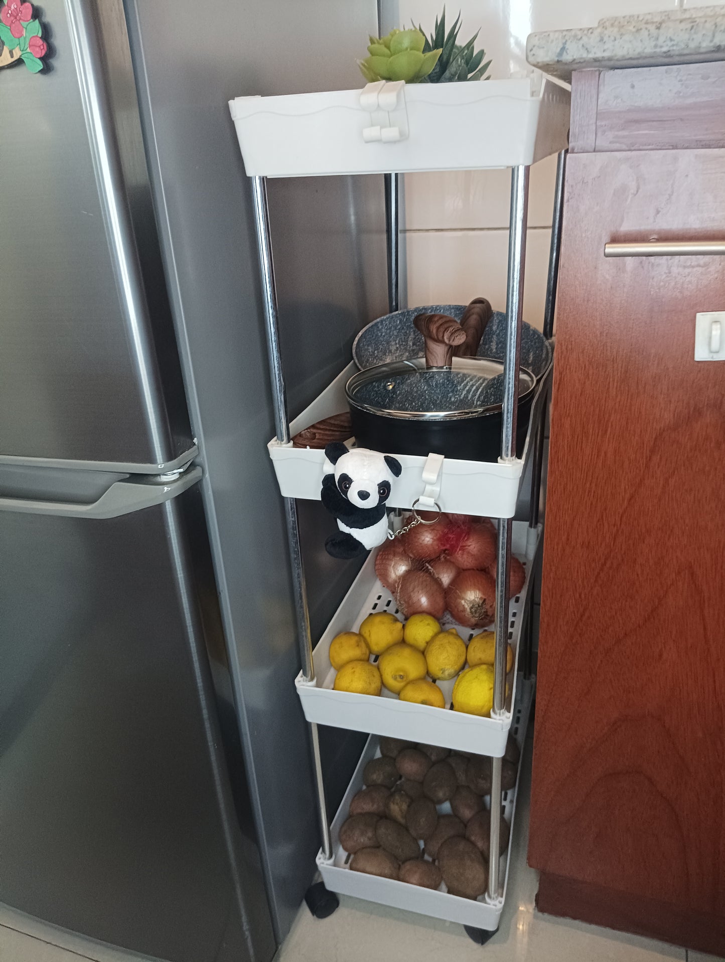 Moons™ Space Saver: Carrito Organizador Multiuso Slim de 4 Niveles (Cocina, Baño, Logia)